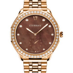 Женские часы L'TERRIAS 109.0102.05.7202-2.0 316L, RG Coffee/ Links