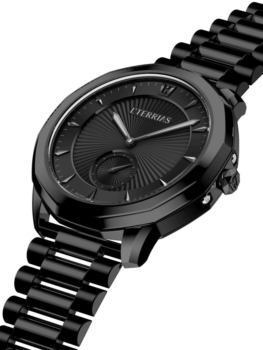 Женские часы L'TERRIAS 110.0112.17.7412-2.0 316L, Black/ Link — фото 2
