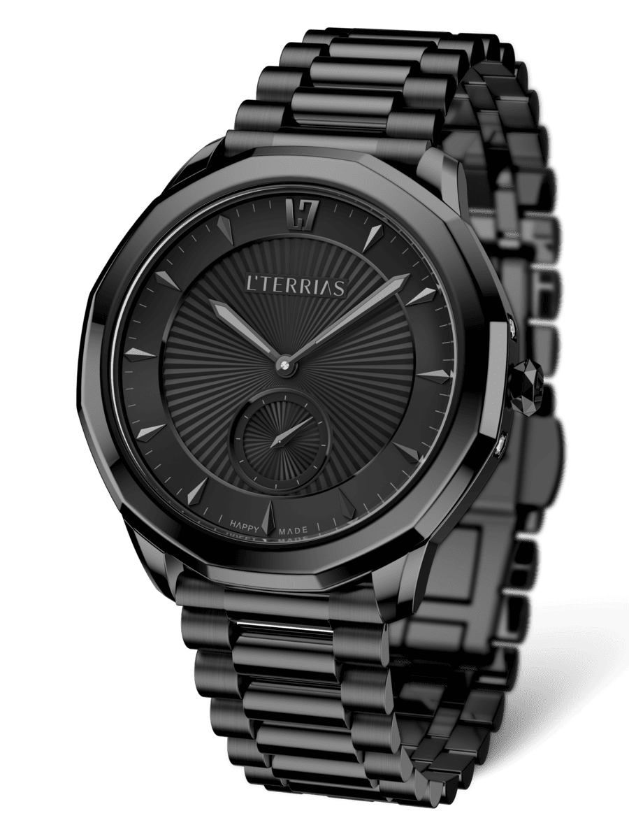 Женские часы L'TERRIAS 110.0112.17.7412-2.0 316L, Black/ Link — фото 3