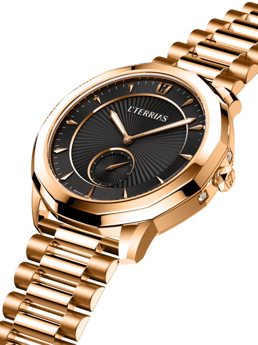 Женские часы L'TERRIAS 110.0102.15.7402-2.0 316L, RoseGold — фото 2