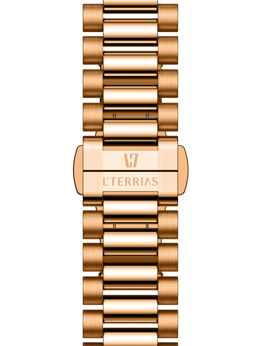 Женские часы L'TERRIAS 110.0102.15.7402-2.0 316L, RoseGold — фото 6