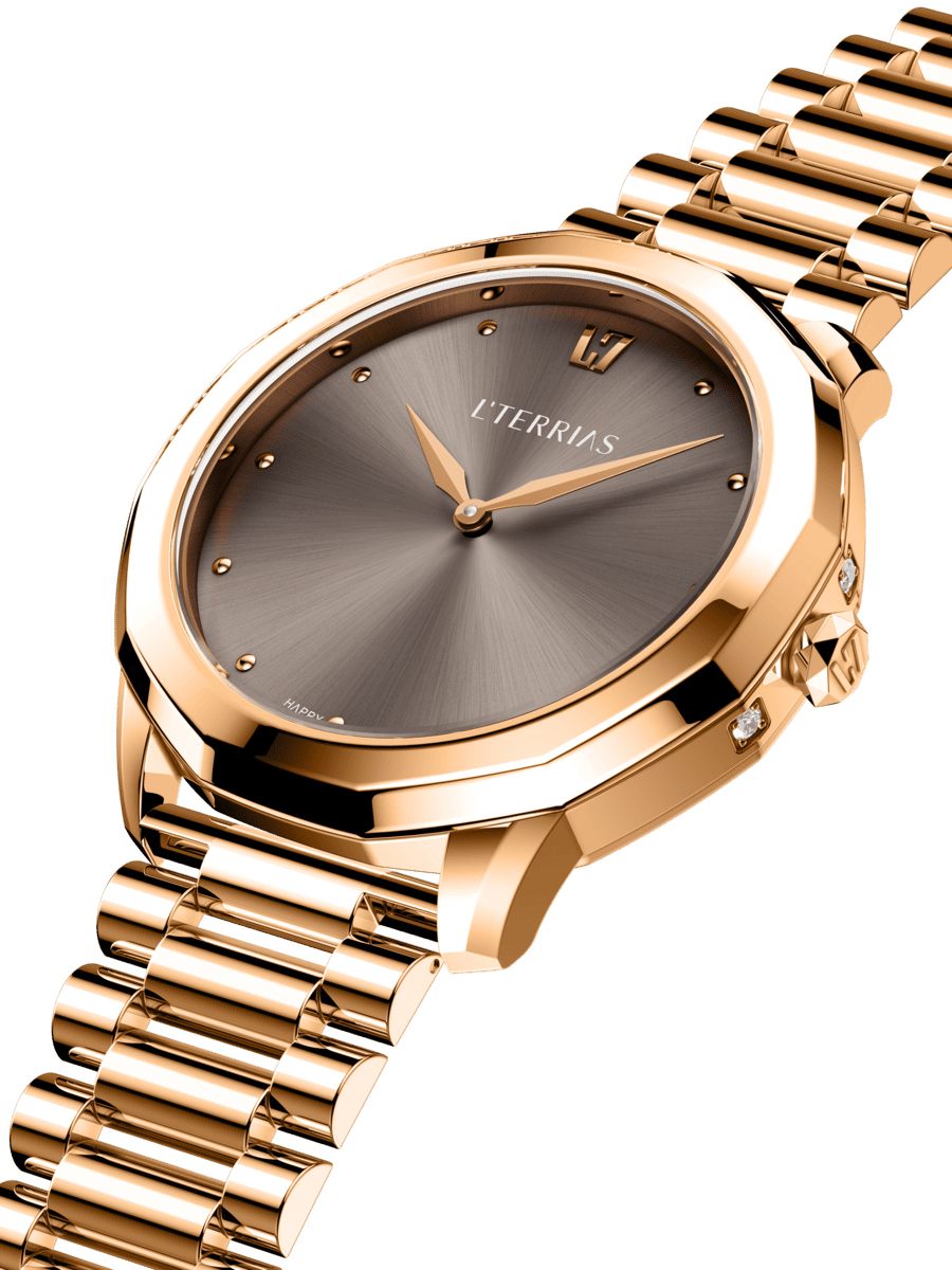 Женские часы L'TERRIAS 111.0102.08.7402-2.0 316L, RoseGold — фото 2