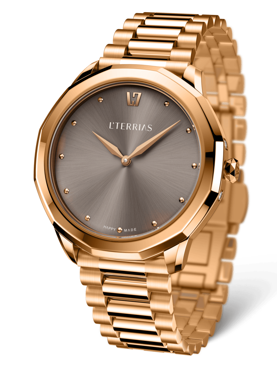 Женские часы L'TERRIAS 111.0102.08.7402-2.0 316L, RoseGold — фото 3