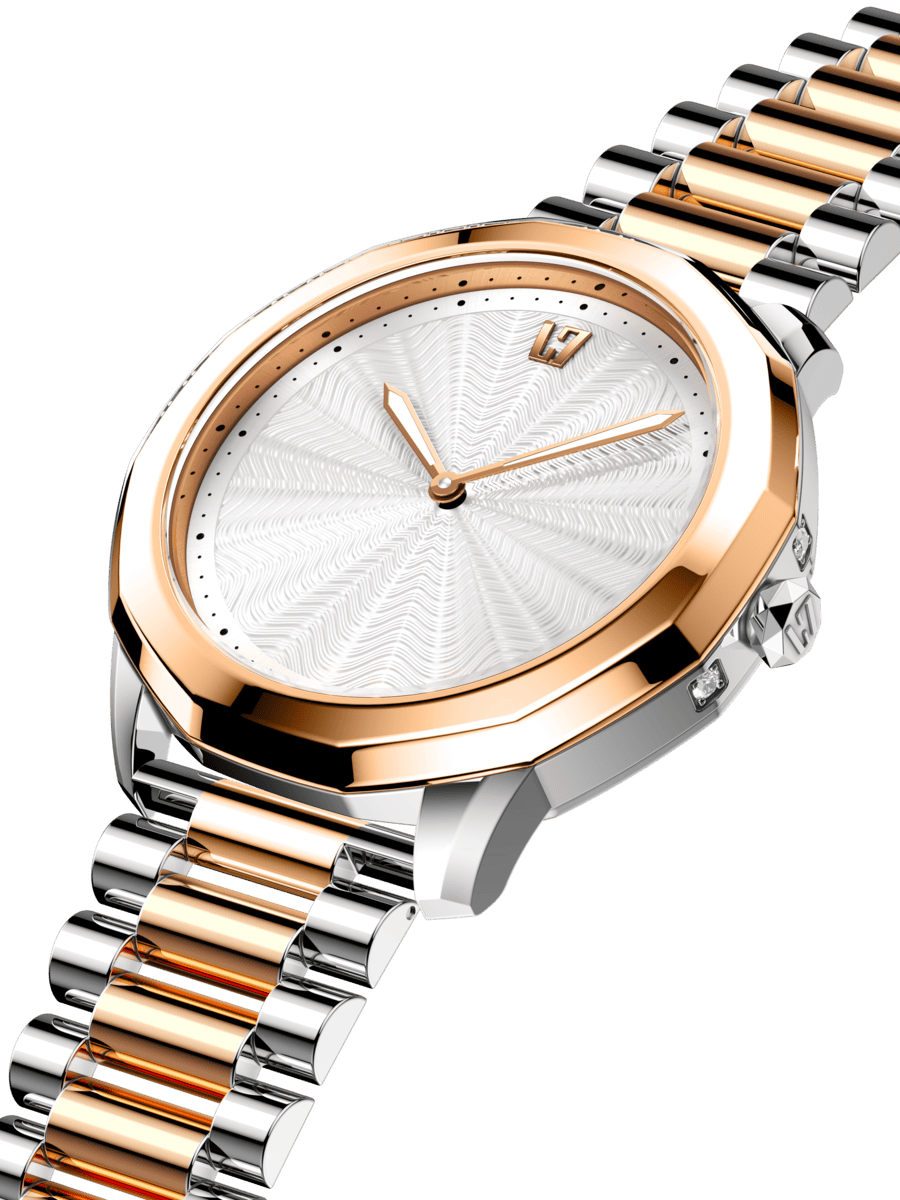 Женские часы L'TERRIAS 111.0103.03.7403-1.0 316L, Silver/ RoseGold — фото 2
