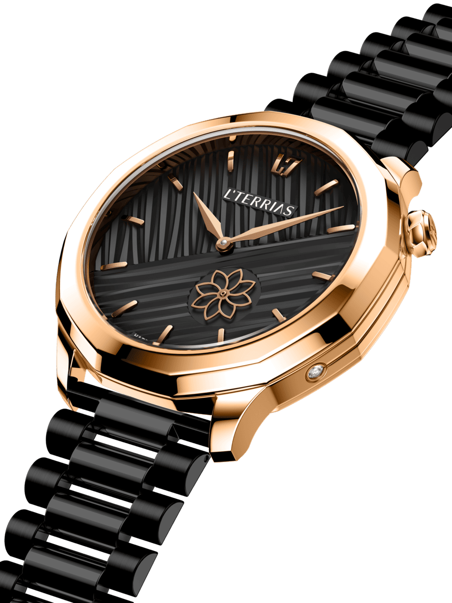Женские часы L'TERRIAS 112.0102.05.7412-2.0 316L, RoseGold/ Link — фото 2