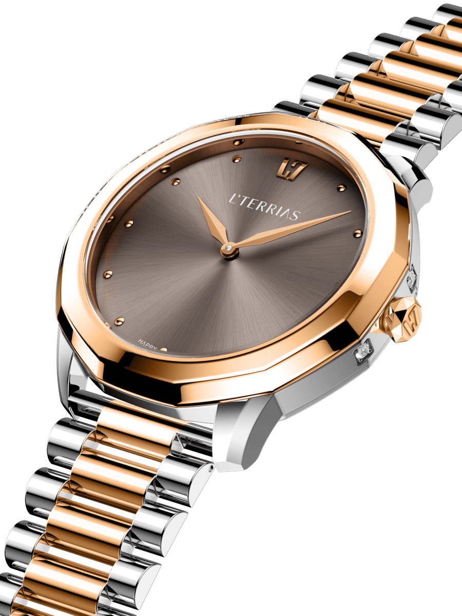 Женские часы L'TERRIAS 111.0103.08.7403-1.0 316L, Silver/ RoseGold — фото 2