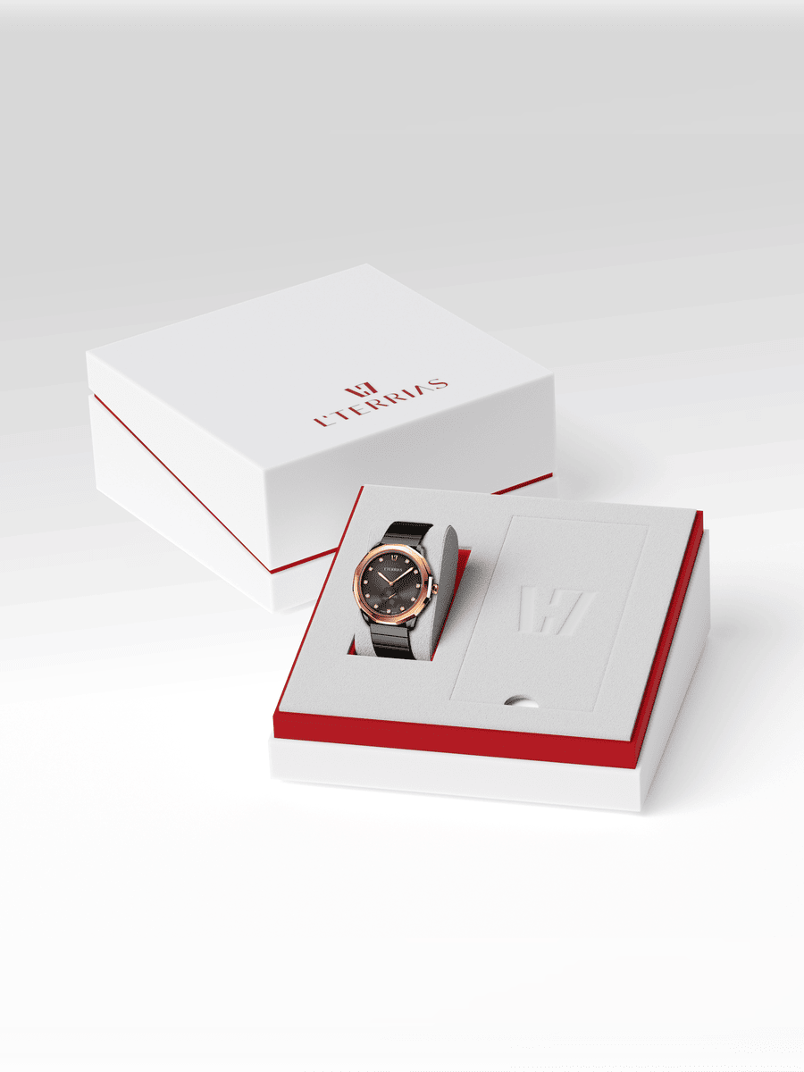 Женские часы L'TERRIAS 110.0104.11.7312-1.0 316L, RoseGold/ RealBlack — фото 6