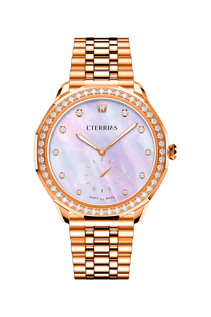 Женские часы L'TERRIAS 109.0102.03.7202-2.0 316L, RG White MPO/ Links