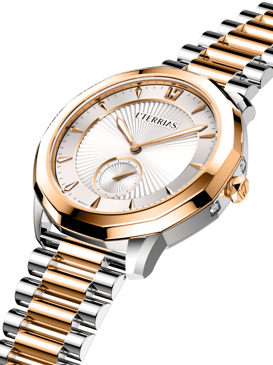 Женские часы L'TERRIAS 110.0103.14.7403-1.0 316L, Silver/ RoseGold — фото 2