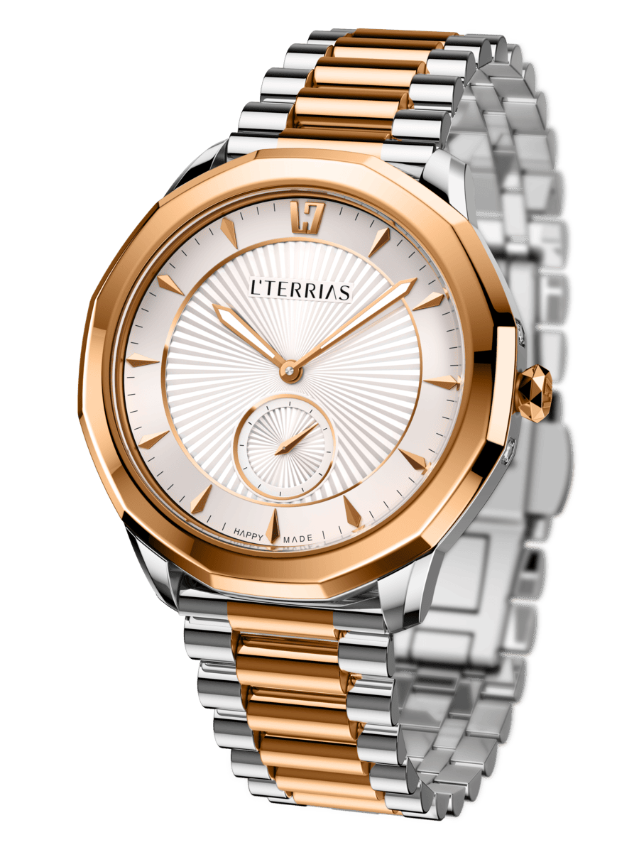 Женские часы L'TERRIAS 110.0103.14.7403-1.0 316L, Silver/ RoseGold — фото 3