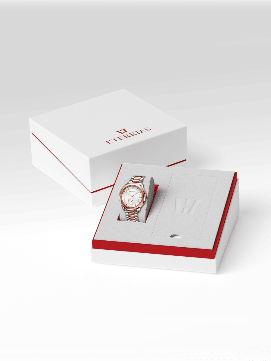 Женские часы L'TERRIAS 110.0103.14.7403-1.0 316L, Silver/ RoseGold — фото 7