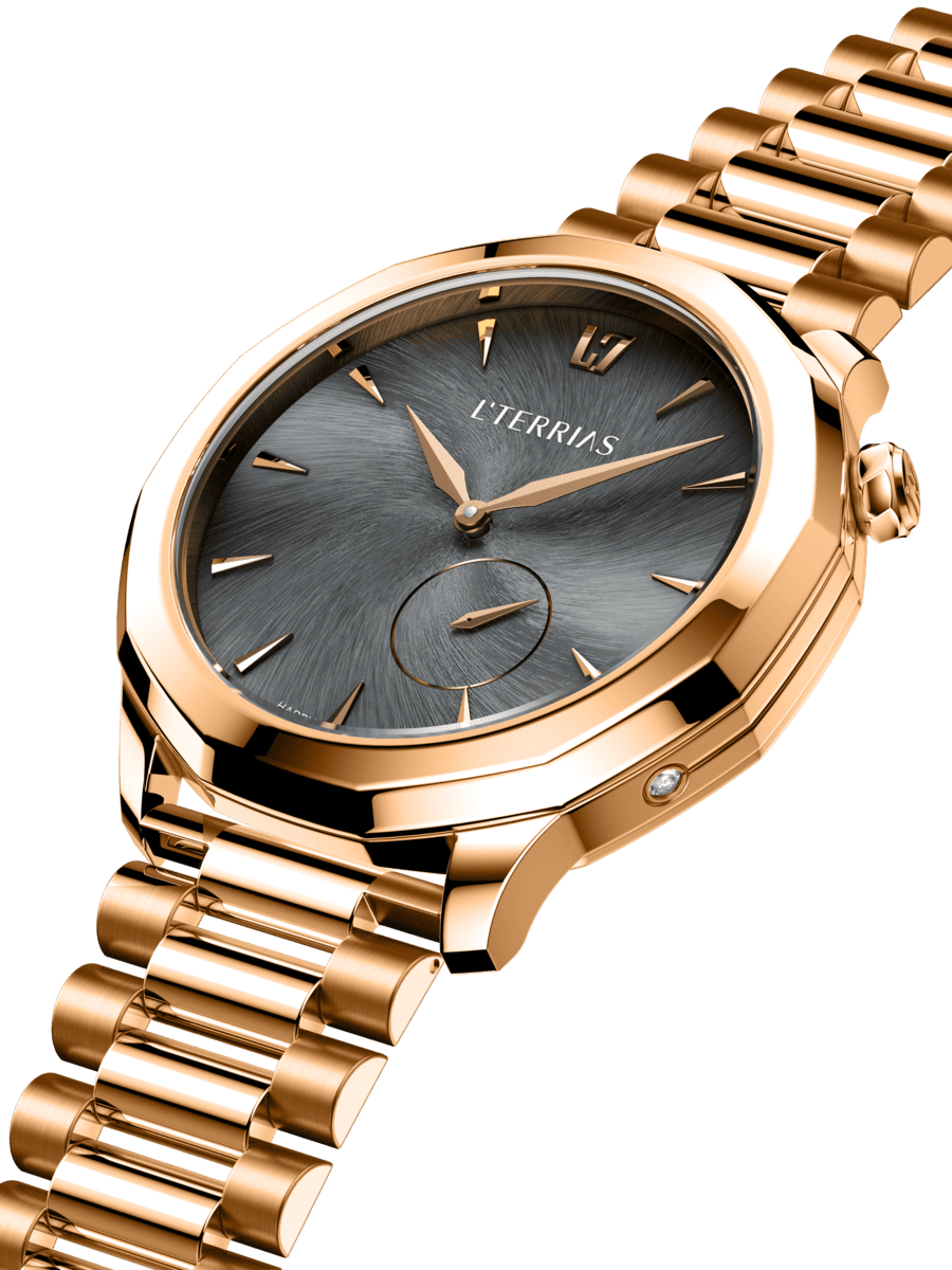 Женские часы L'TERRIAS 113.0102.12.7402-2.0 316L, Silver/ RoseGold — фото 2