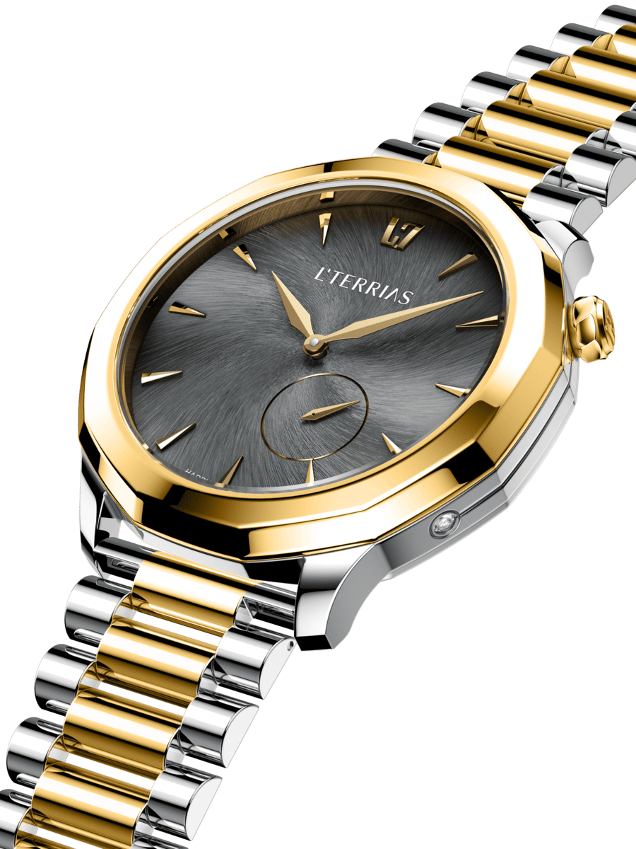 Женские часы L'TERRIAS 113.0103.12.7403-1.0 316L, Silver/ RoseGold — фото 2