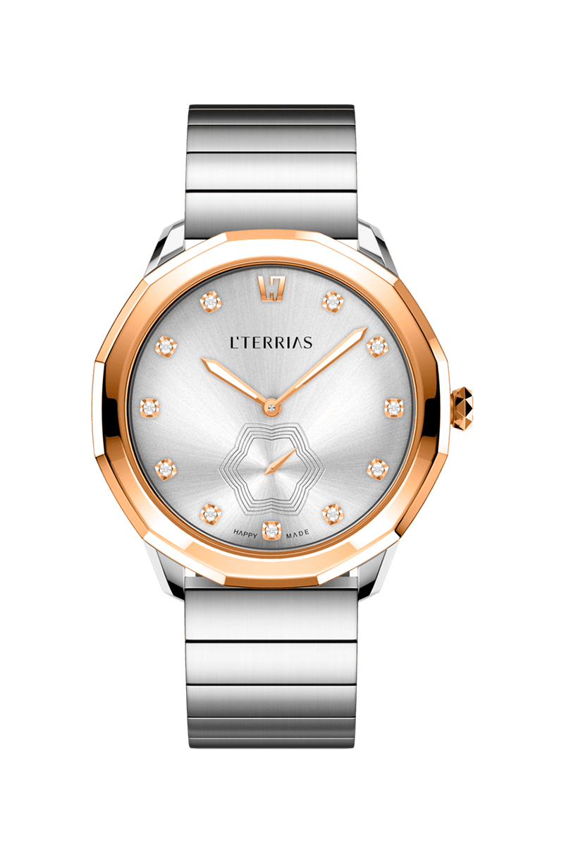 Женские часы L'TERRIAS 110.0103.12.7301.0 316L, Silver/ RoseGold
