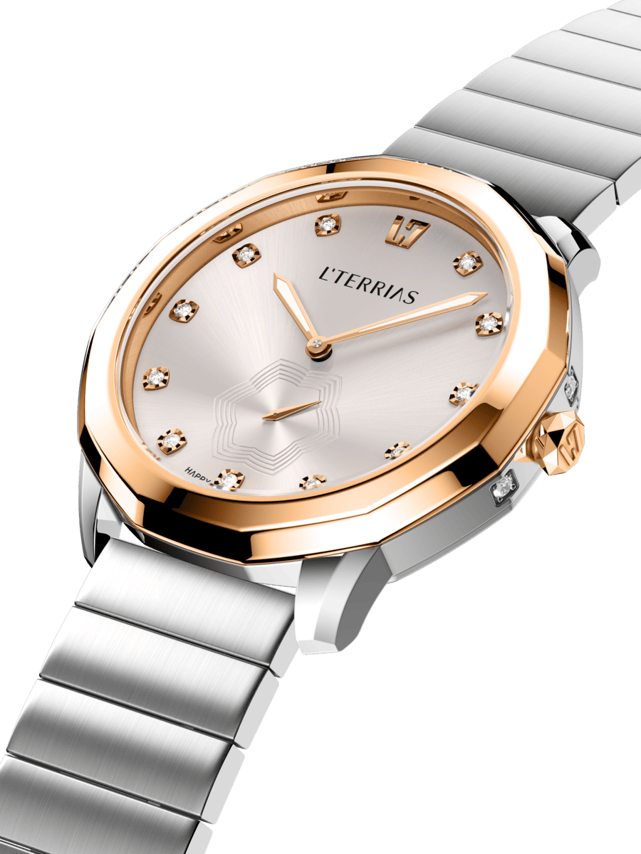 Женские часы L'TERRIAS 110.0103.12.7301.0 316L, Silver/ RoseGold — фото 2