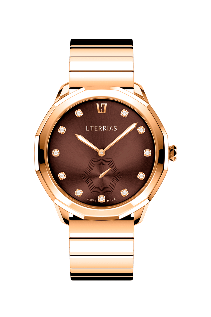 Женские часы L'TERRIAS 110.0102.09.7302-1.0 316L, RoseGold