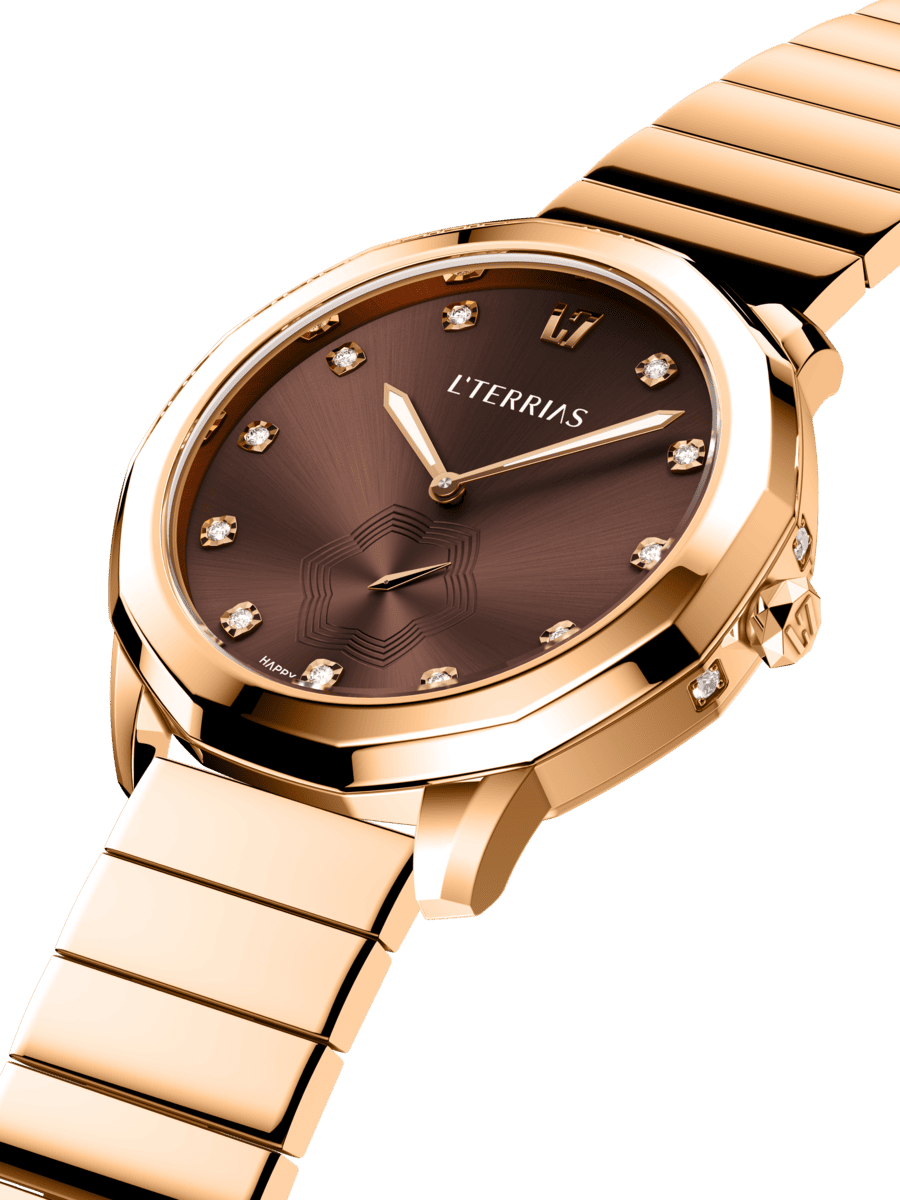 Женские часы L'TERRIAS 110.0102.09.7302-1.0 316L, RoseGold — фото 2