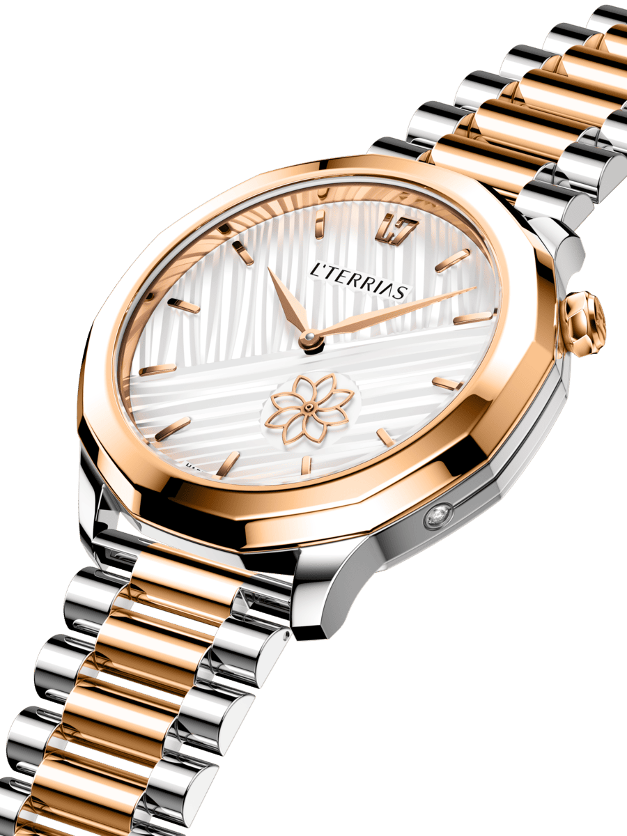 Женские часы L'TERRIAS 112.0103.04.7403-1.0 316L, Silver/ RoseGold — фото 2