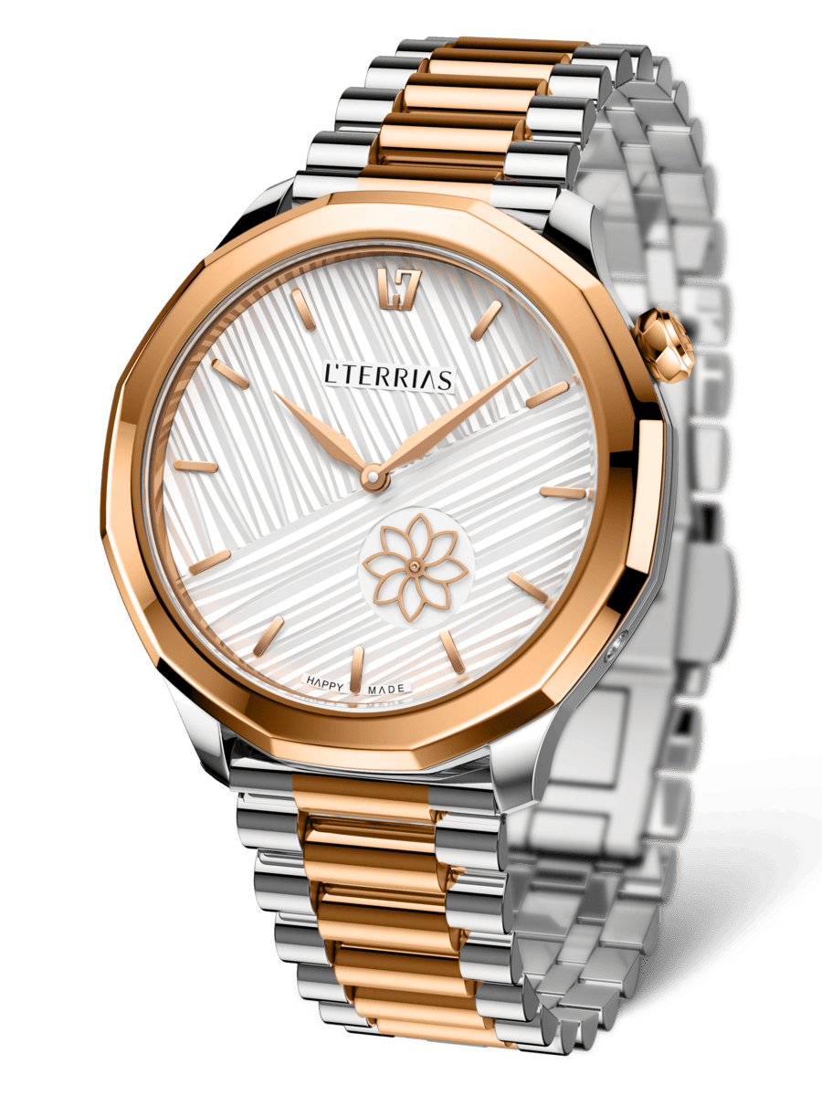 Женские часы L'TERRIAS 112.0103.04.7403-1.0 316L, Silver/ RoseGold — фото 3