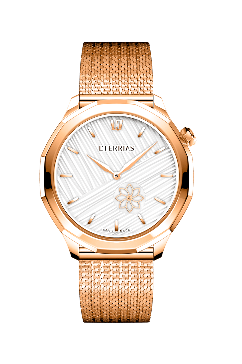 Женские часы L'TERRIAS 112.0102.04.6602.0 316L, RoseGold/ Straight