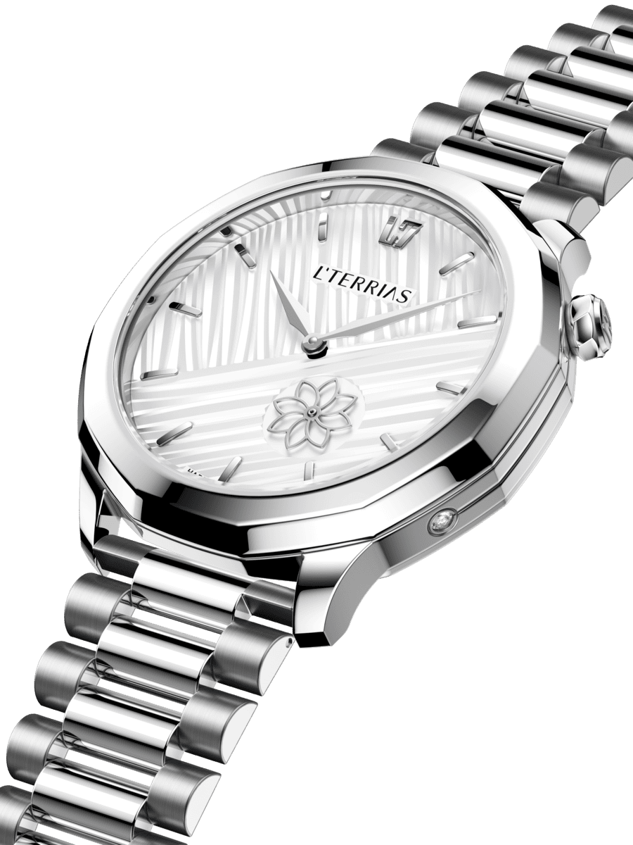 Женские часы L'TERRIAS 112.0101.01.7401-2.0 316L, Silver/ Link — фото 2