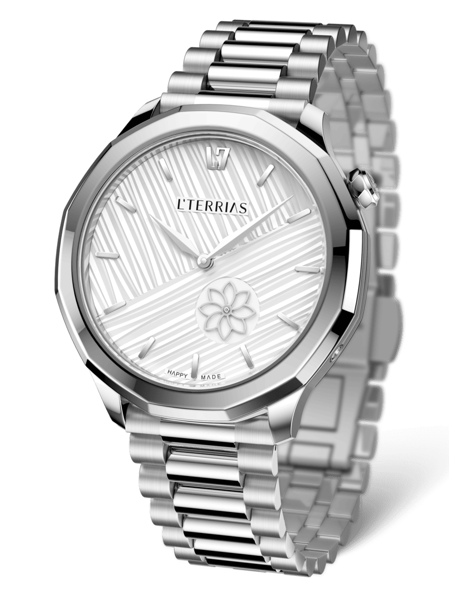 Женские часы L'TERRIAS 112.0101.01.7401-2.0 316L, Silver/ Link — фото 3