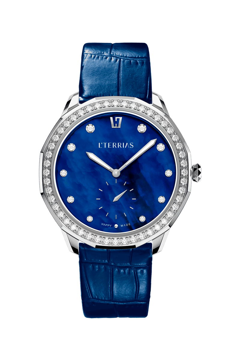 Женские часы L'TERRIAS 109.0101.02.3745.2 316L, Silver/ Blue Alligator